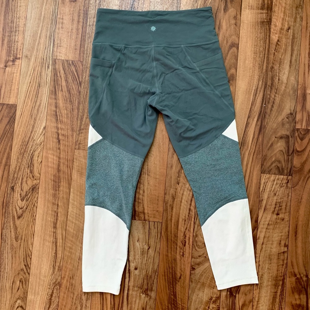 Athleta Salutation Modblock Leggings Gray And Pink - image 6